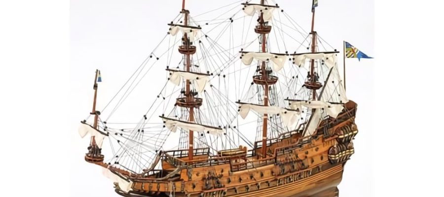 1626 slagskepp trämodell Wasa 38